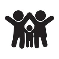 People Icon flat style family vector