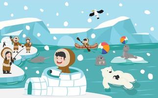 Nature Travel and Wildlife  North pole background vector