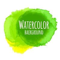 Abstract watercolor background green color vector