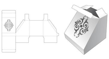 packaging box die cut vector