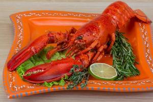 Red boiled lobster photo