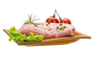 Raw pork meat photo