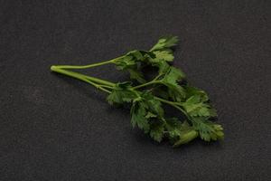 Green fresh parsley branch herb photo