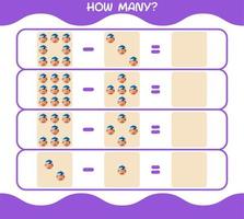 How many cartoon boys. Counting game. Educational game for pre shool years kids and toddlers vector