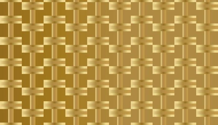 Vector background abstract plaited mats gold line