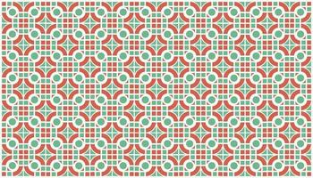 Vector pattern background Motif tile mix orane green