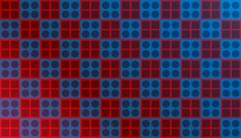 Vector background modern abstract domino shape red blue circle