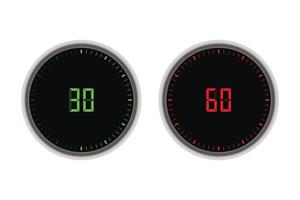 Red green modern timer vector