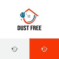 Clean Brush Broom House Cleaning Service Abstract Logo