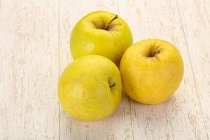 Yellow ripe apples photo