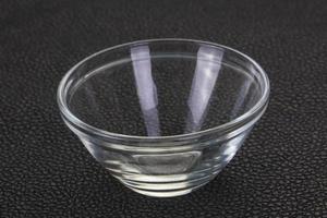 Empty glass bowl photo