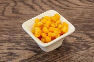 Sweet corn seeds in the bowl photo