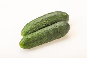 Ripe organic natural green cucumber photo