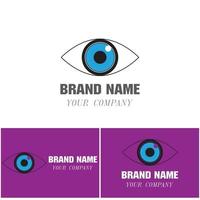 identidad de marca diseño de logotipo de vector de cuidado ocular corporativo