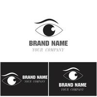 identidad de marca diseño de logotipo de vector de cuidado ocular corporativo