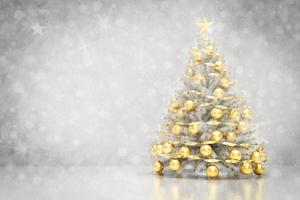 Christmas tree. Snowing and glitter background photo