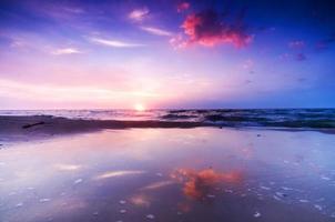 Beautiful sea sunrise photo
