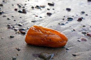 Golden amber on sand photo