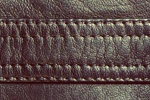 Genuine vintage leather with seam photo