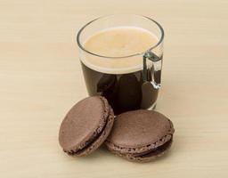 Coffee with macaroons photo