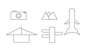 Travel and transportation concept with airplane and camera vector