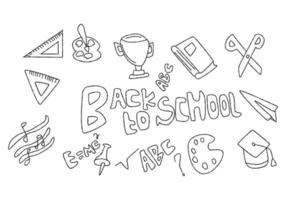 School clipart. vector school icons and symbols. Hand drawn stading education object