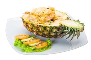 Pineapple salad with seafood photo