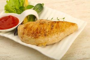 Roasted chicken breast photo