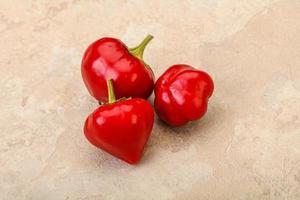 Red hot spicy cherry pepper photo