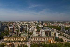 Warsaw skyline with warsaw towers photo