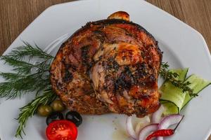 Roasted pork knee photo