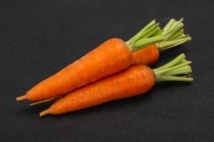 Three Young fresh ripe carrot photo