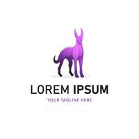 Colorful Dog Logo Design. Gradient Style Logo template vector