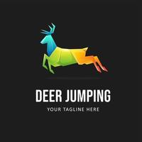 Colorful Deer Logo Template. Gradient Style Animal logo vector