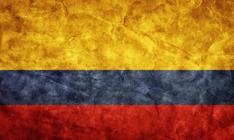 Colombia grunge flag. Item from my vintage, retro flags collection photo