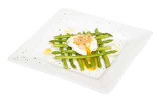 fresh salad with asparagus,eggs and croutons photo