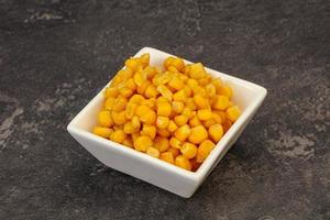 Sweet corn seeds in the bowl photo