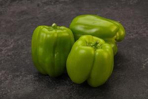 Green sweet bell pepper heap photo