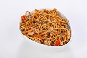 Wok with pork and vegetables photo