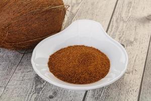 Coconut brown sugar in the bowl photo