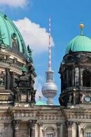 Berlin, Germany, 2022 - Berlin Catherdral and TV Tower, Berlin, Germany. photo