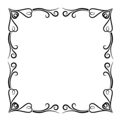 vector frame classic, black and white