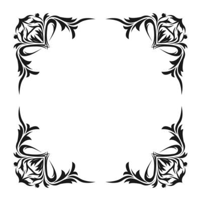 vector frame classic, black and white 03