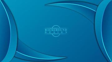 abstract background vector, blue gradient with curved shape vector