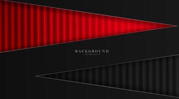 fondo abstracto, negro y rojo, franja triangular vector