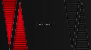 abstract background, red black triangle strip vector