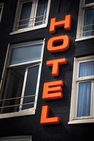 London, England, 2022 - HOTEL sign on building photo
