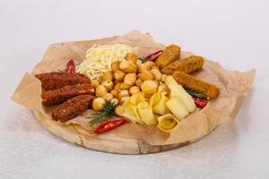 Caucasian cheeses plate mix snack photo