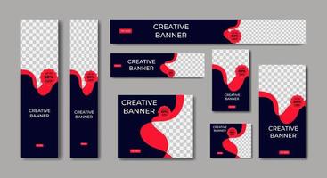 Set Of Ad Banner Template Design vector