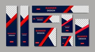 Ad Banner Template Design vector